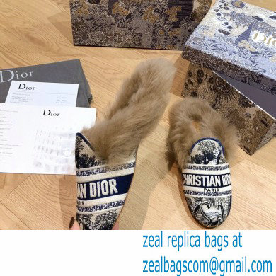 Dior Shearling Fur Slippers 09 2020