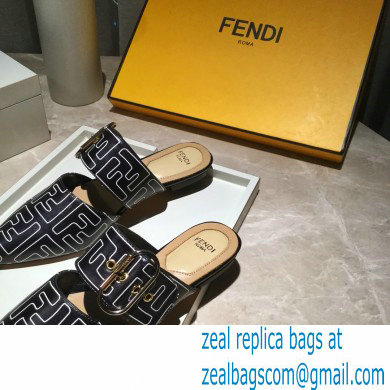 Fendi Calfskin FF Print Slingbacks Black 2020