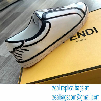 Fendi Roma Joshua Vides Slip-on Sneakers Leather White 2020