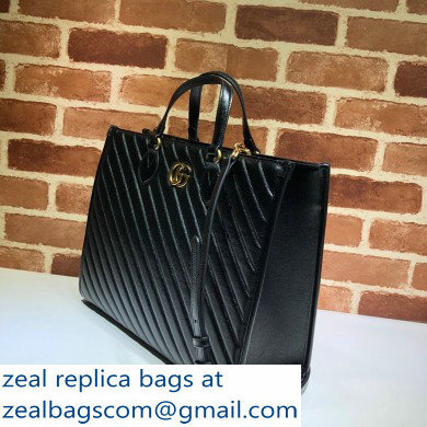 Gucci GG Marmont Medium Tote Bag 627332 Black 2020