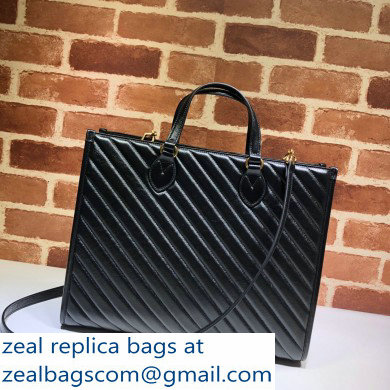 Gucci GG Marmont Medium Tote Bag 627332 Black 2020 - Click Image to Close