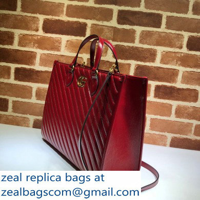 Gucci GG Marmont Medium Tote Bag 627332 Red 2020 - Click Image to Close