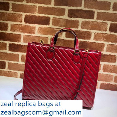 Gucci GG Marmont Medium Tote Bag 627332 Red 2020