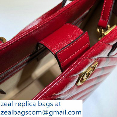 Gucci GG Marmont Medium Tote Bag 627332 Red 2020 - Click Image to Close