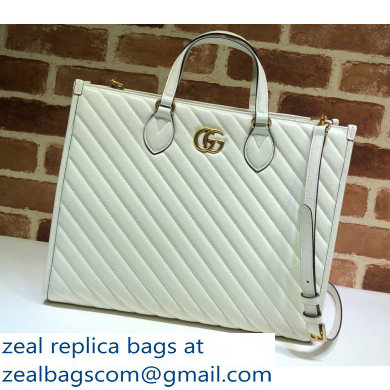 Gucci GG Marmont Medium Tote Bag 627332 White 2020 - Click Image to Close