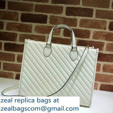 Gucci GG Marmont Medium Tote Bag 627332 White 2020