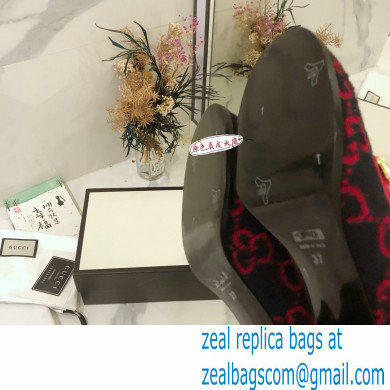 Gucci Heel 5.5cm GG Wool Loafers with Chain 2020