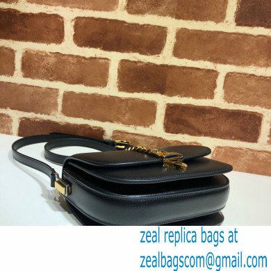 Gucci Sylvie 1969 Mini Shoulder Bag 615965 Black 2020 - Click Image to Close