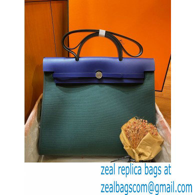 Hermes Herbag Zip 39 Bag in Original Qualityroyal blue/army green - Click Image to Close