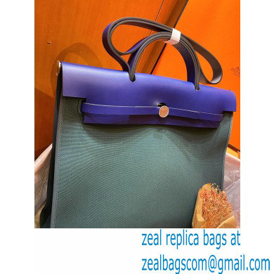 Hermes Herbag Zip 39 Bag in Original Qualityroyal blue/army green - Click Image to Close