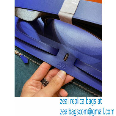 Hermes Herbag Zip 39 Bag in Original Qualityroyal blue/army green - Click Image to Close