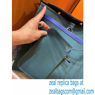 Hermes Herbag Zip 39 Bag in Original Qualityroyal blue/army green - Click Image to Close