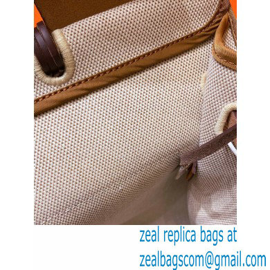 Hermes Herbag Zip 39 Bag in Original Quality Creamy with brown piping - Click Image to Close