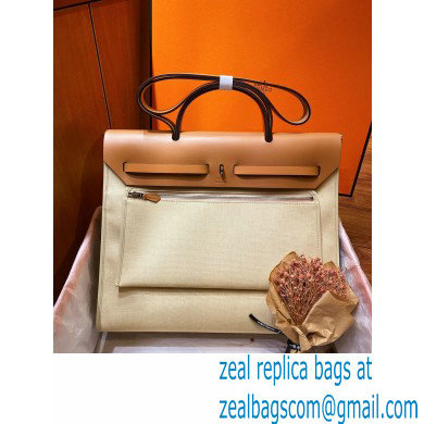 Hermes Herbag Zip 39 Bag in Original Quality Creamy - Click Image to Close