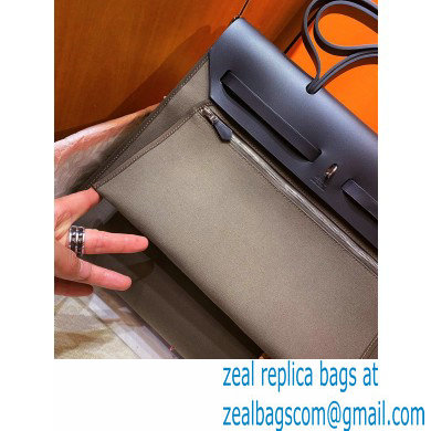 Hermes Herbag Zip 39 Bag in Original Quality black/army green - Click Image to Close