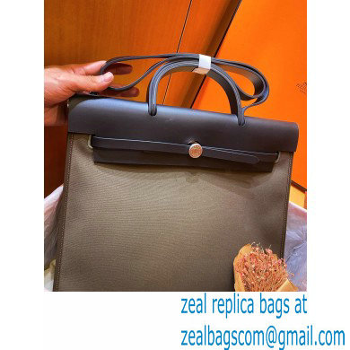 Hermes Herbag Zip 39 Bag in Original Quality black/army green