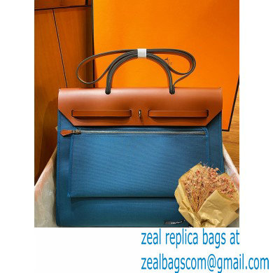 Hermes Herbag Zip 39 Bag in Original Quality denim blue - Click Image to Close