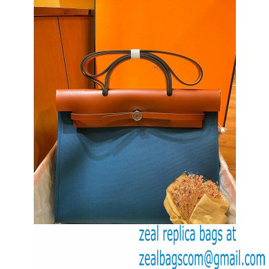 Hermes Herbag Zip 39 Bag in Original Quality denim blue