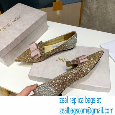 Jimmy Choo Gala Point-Toe Ballerina flats Glitter 04 2020