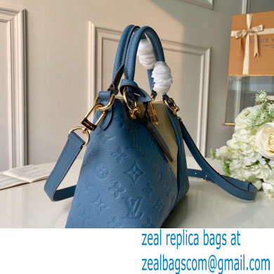 LOUIS VUITTON V TOTE BB MONOGRAM EMPREINTE M44419 BEIGE/BLUE