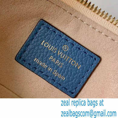 LOUIS VUITTON V TOTE BB MONOGRAM EMPREINTE M44419 BEIGE/BLUE