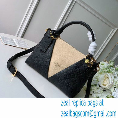 LOUIS VUITTON V TOTE BB MONOGRAM EMPREINTE M44845 BLACK/BEIGE