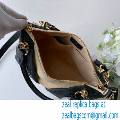 LOUIS VUITTON V TOTE BB MONOGRAM EMPREINTE M44845 BLACK/BEIGE