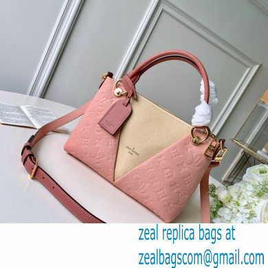 LOUIS VUITTON V TOTE BB MONOGRAM EMPREINTE M44845 PINK/BEIGE - Click Image to Close