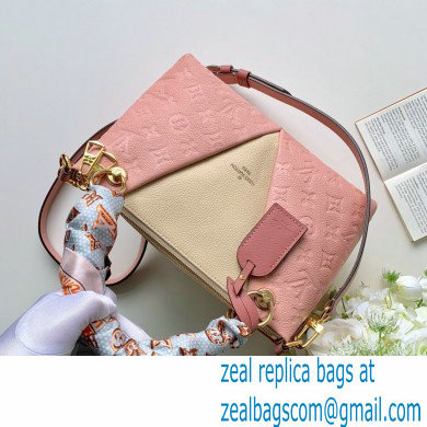 LOUIS VUITTON V TOTE BB MONOGRAM EMPREINTE M44845 PINK/BEIGE