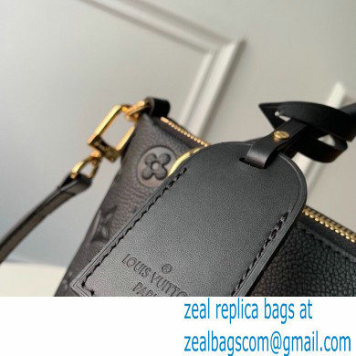 LOUIS VUITTON V TOTE MM MONOGRAM EMPREINTE M44422 BLACK