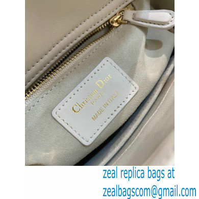 Lady Dior Small Bag in Dioramour Cannage Lambskin White 2020