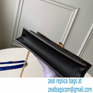 Louis Vuitton Damier Ebene Canvas Vavin Chain Wallet N60221 Black - Click Image to Close