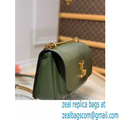 Louis Vuitton Grained Calf Leather Lockme Chain PM Bag M57067 Khaki Green 2020 - Click Image to Close