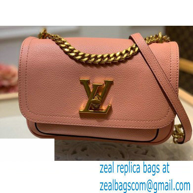 Louis Vuitton Grained Calf Leather Lockme Chain PM Bag M57071 Rose des Sables Pink 2020 - Click Image to Close