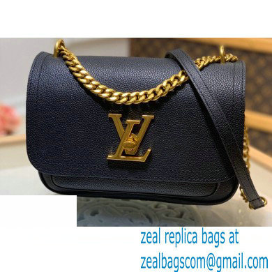 Louis Vuitton Grained Calf Leather Lockme Chain PM Bag M57073 Black 2020 - Click Image to Close