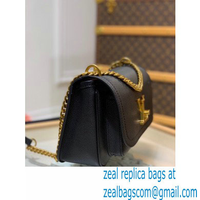 Louis Vuitton Grained Calf Leather Lockme Chain PM Bag M57073 Black 2020