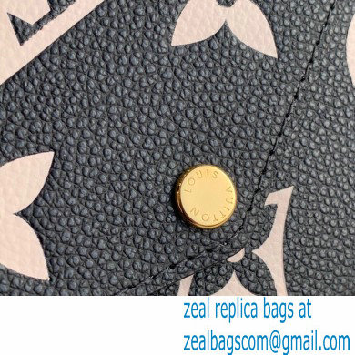 Louis Vuitton Grained Leather Felicie Pochette Bag M69977 Black 2020 - Click Image to Close