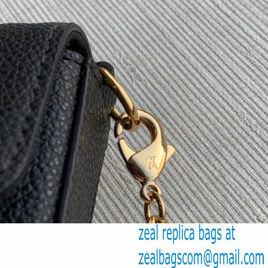 Louis Vuitton Grained Leather Felicie Pochette Bag M69977 Black 2020 - Click Image to Close