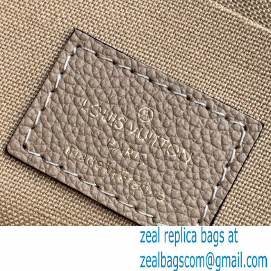 Louis Vuitton Grained Leather Felicie Pochette Bag M69977 Tourterelle Gray 2020
