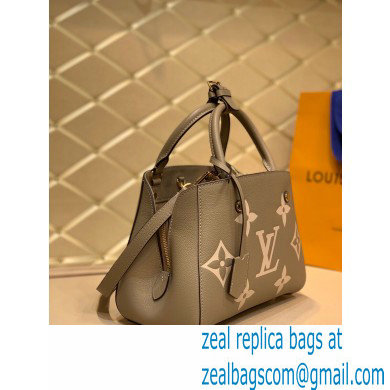 Louis Vuitton Grained Leather Montaigne BB Bag M45489 Tourterelle Gray 2020