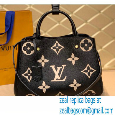 Louis Vuitton Grained Leather Montaigne MM Bag M45499 Black 2020