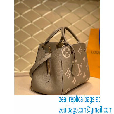 Louis Vuitton Grained Leather Montaigne MM Bag M45499 Tourterelle Gray 2020