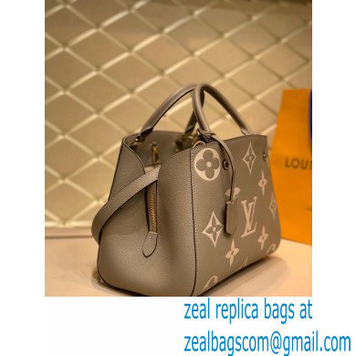 Louis Vuitton Grained Leather Montaigne MM Bag M45499 Tourterelle Gray 2020