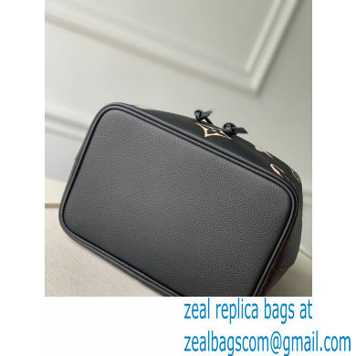 Louis Vuitton Grained Leather NeoNoe MM Bucket Bag M45497 Black 2020 - Click Image to Close
