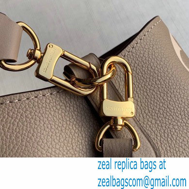 Louis Vuitton Grained Leather NeoNoe MM Bucket Bag M45555 Tourterelle Gray 2020 - Click Image to Close
