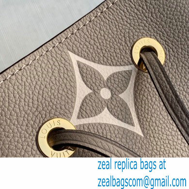 Louis Vuitton Grained Leather NeoNoe MM Bucket Bag M45555 Tourterelle Gray 2020