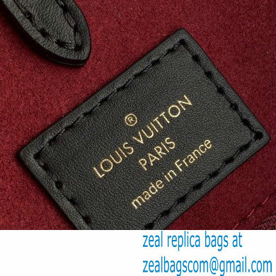 Louis Vuitton Grained Leather OnTheGo MM Tote Bag M45495 Black 2020 - Click Image to Close