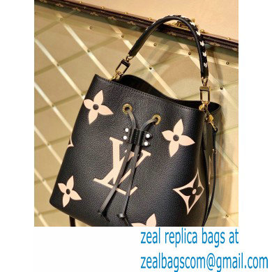 Louis Vuitton LV Crafty NeoNoe MM Bucket Bag Braided Top Handle M56890 Black 2020