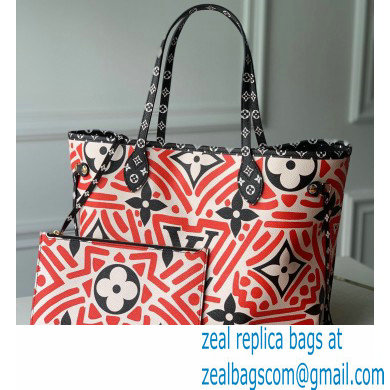 Louis Vuitton LV Crafty Neverfull MM Tote Bag Red Runway M56583 2020