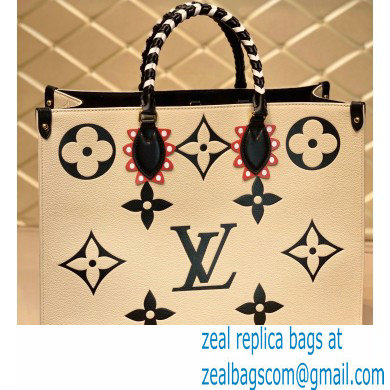 Louis Vuitton LV Crafty Onthego GM Tote Bag Braided Top Handle M45372 Creme 2020 - Click Image to Close